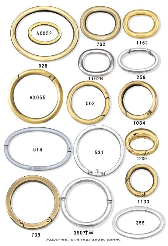 Strass-Ring, Metallring, Legierungsring, o Schnalle, d Schnalle, quadratische Schnalle, D-Ring, O-Ring, quadratischen Ring