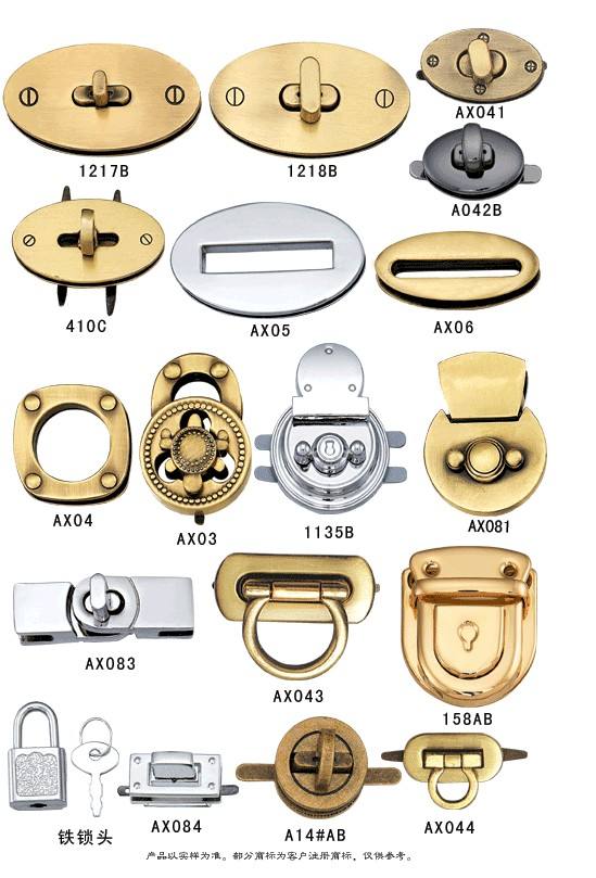 handbag lock,bag lock,turn lock,press lock,case lock,luggage lock,combination lock,shoe closure