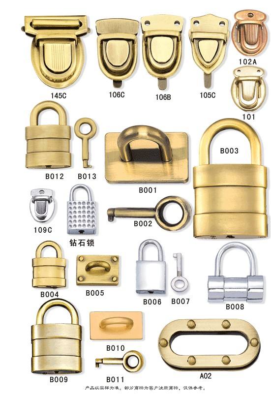 shoe closure,handbag lock,bag lock,turn lock,press lock,case lock,luggage lock,combination lock